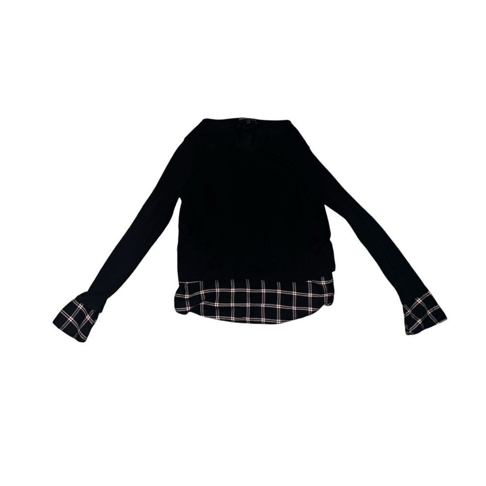 Generation love  Long Sleeve Round Neck Cuff Tartan Preppy  size